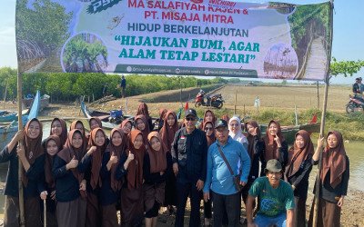 Tanam 2.000 Bibit Mangrove, Siswa MA Salafiyah Kajen Pati Gaungkan Aksi Peduli Lingkungan
